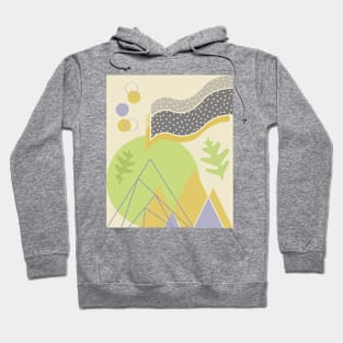 Abstract Geometric Scene - Triangles Circles Hoodie